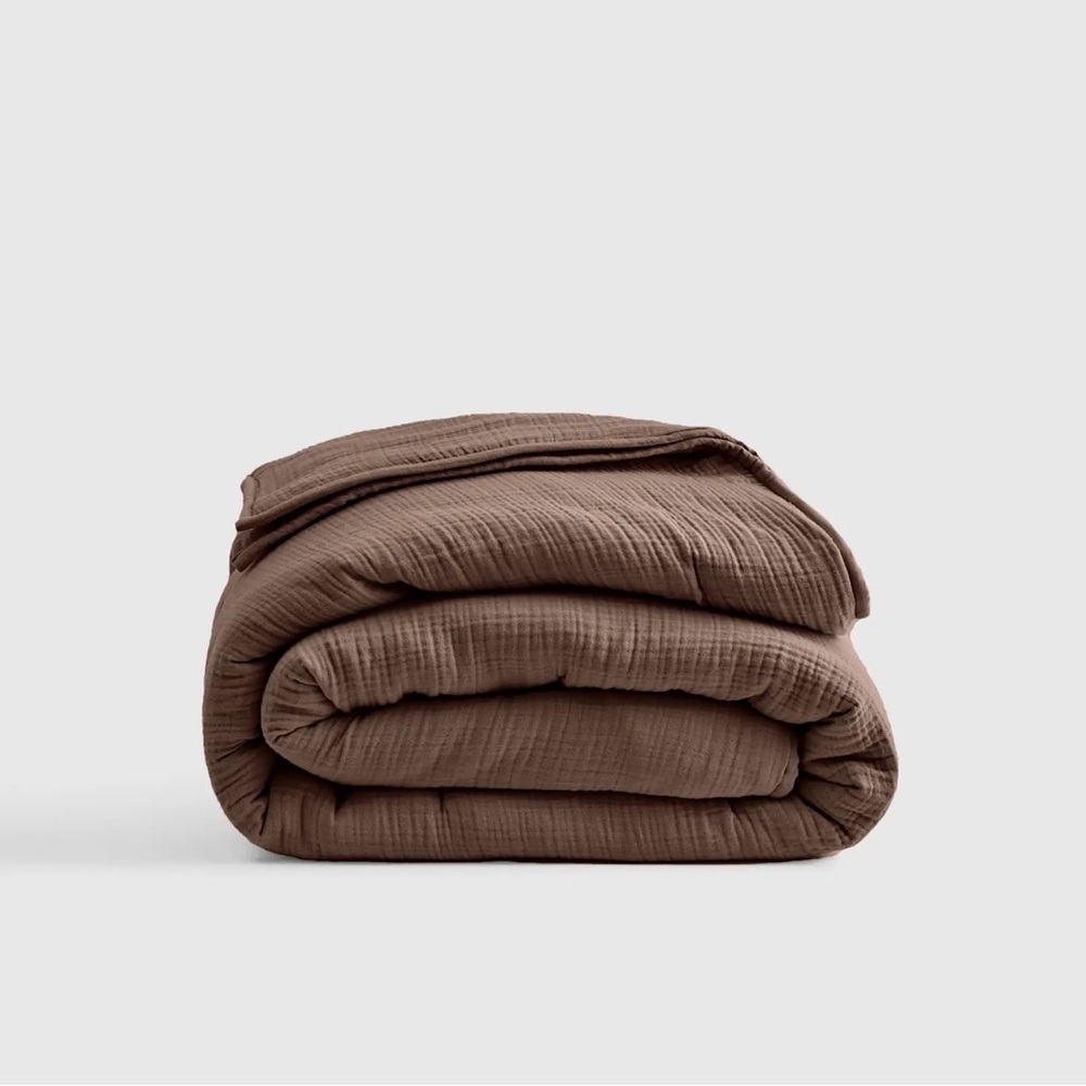 Quince Espresso Airy Gauzy Quilt